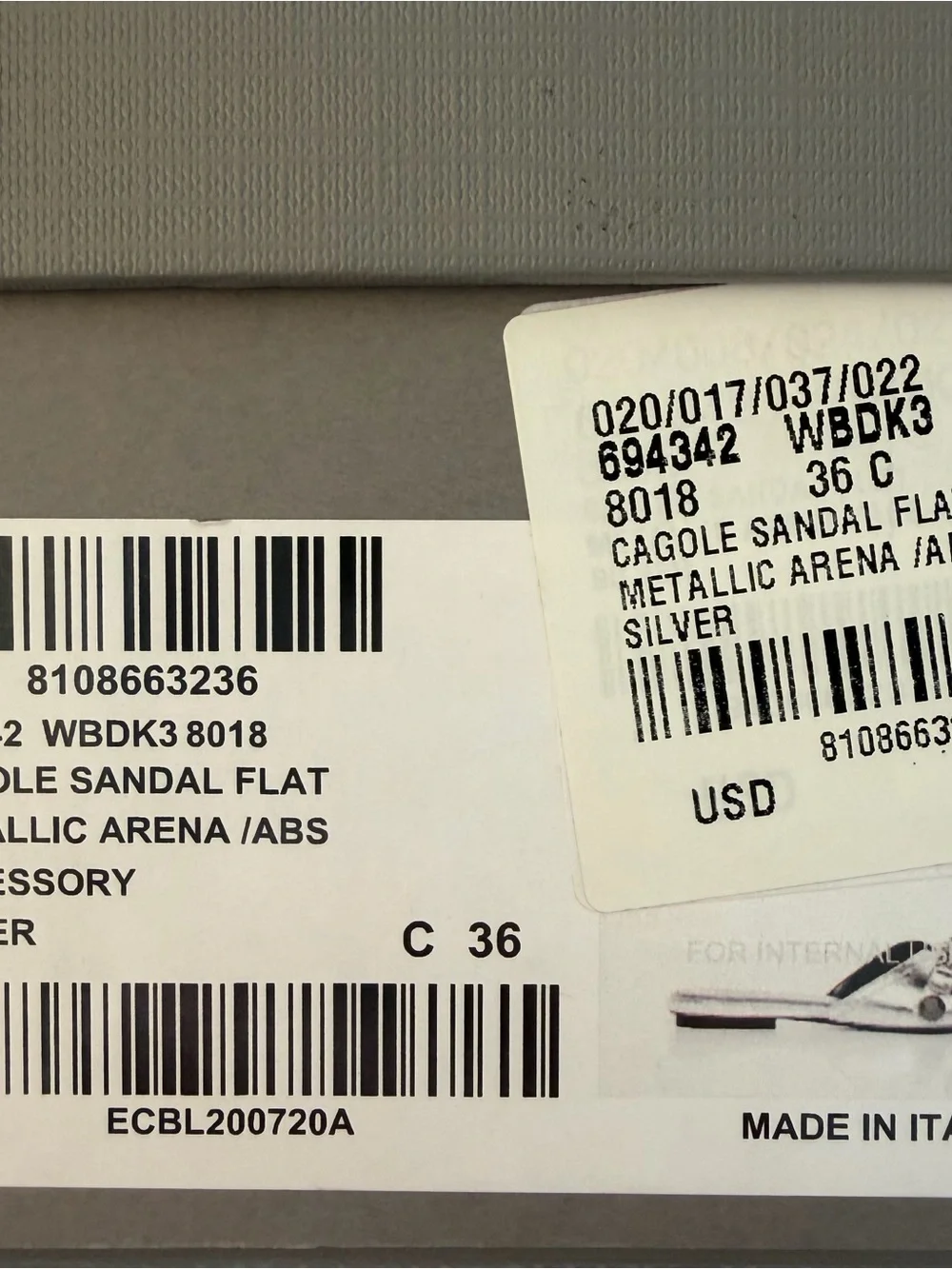 Balenciaga Le Cagole Slide Sandal Silver Sz 36 NWT